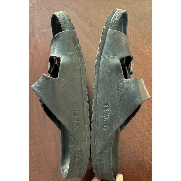 Birkenstock Arizona Slide Sandals in Black EVA Size 45 Men's 12  Fair Condition - Picture 9 of 10